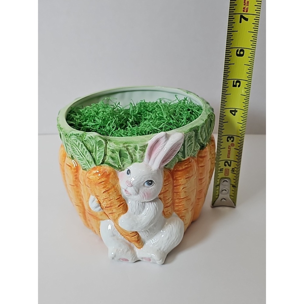 Bunny Rabbit Carrot Vase Planter/Candy - Picture 6 of 7